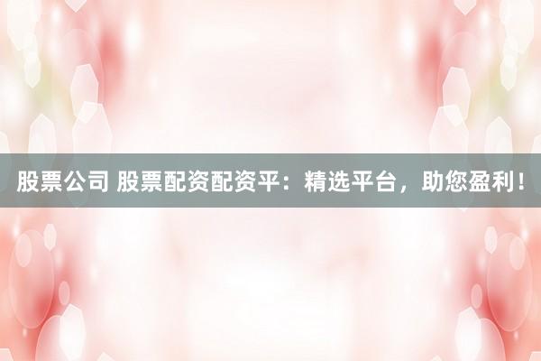 股票公司 股票配资配资平：精选平台，助您盈利！