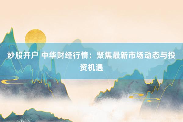 炒股开户 中华财经行情：聚焦最新市场动态与投资机遇