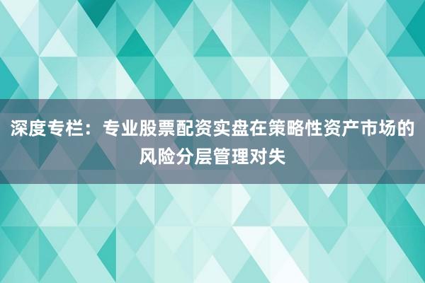深度专栏：专业股票配资实盘在策略性资产市场的风险分层管理对失