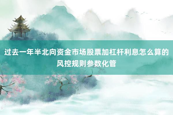 过去一年半北向资金市场股票加杠杆利息怎么算的风控规则参数化管