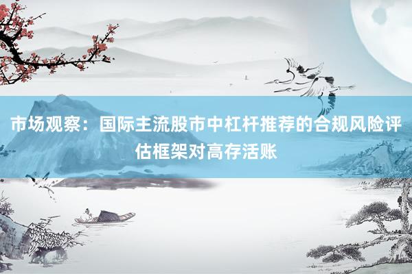 市场观察：国际主流股市中杠杆推荐的合规风险评估框架对高存活账