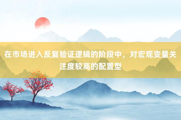 在市场进入反复验证逻辑的阶段中，对宏观变量关注度较高的配置型