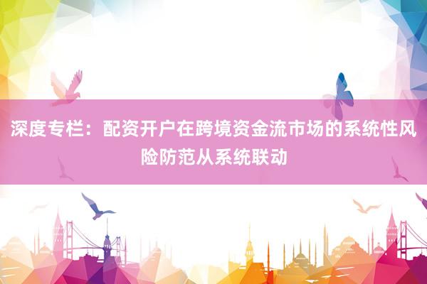 深度专栏：配资开户在跨境资金流市场的系统性风险防范从系统联动