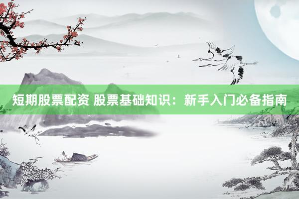 短期股票配资 股票基础知识：新手入门必备指南