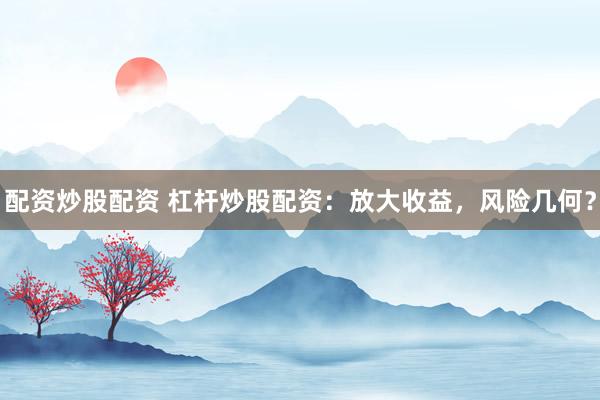 配资炒股配资 杠杆炒股配资：放大收益，风险几何？