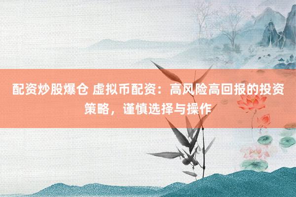配资炒股爆仓 虚拟币配资：高风险高回报的投资策略，谨慎选择与操作